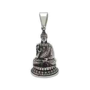 2022 Cuban Buddha Charm Pendants Platinum Plated Stainless Steel Classic Bell Pendant for Men and Women