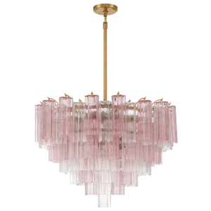 Round Murano Glass Chandeliers Tricolor Lampshade