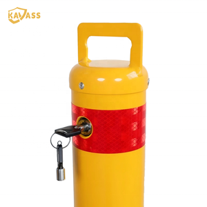 KAVASS 89mm Removable Steel Bollard Saucer Base Detachable Security Post