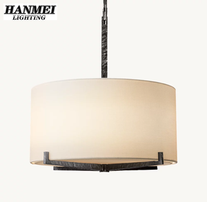 Nordic Luxury Modern Iron & Linen Handmade Pendant Light Hanging for Restaurant Hotel & Living Room