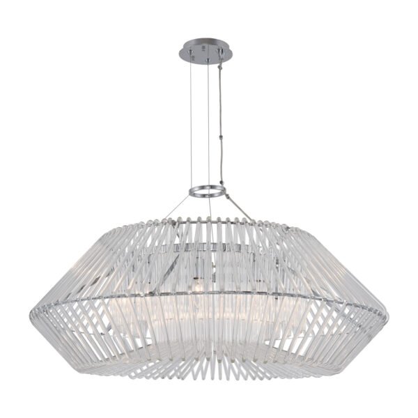 Taza 36-in 9 Light Polished Chrome Chandelier