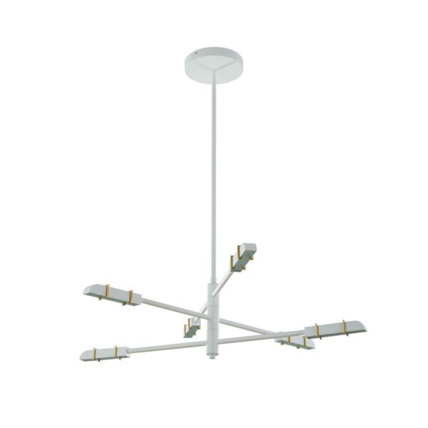 Concorde 32-in 6 Light LED Satin Brass Chandelier