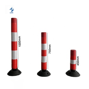Durable Reflective Flexible Parking Delineator Bollards Warning Post