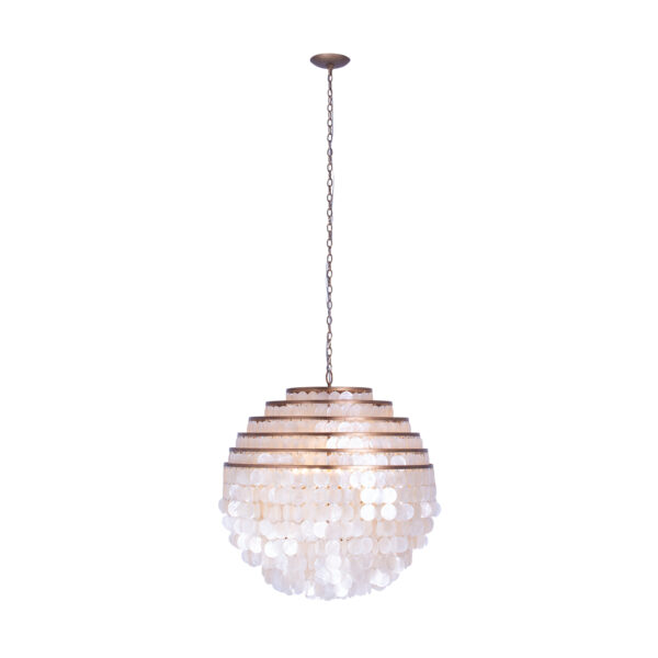 Sphere Multi-Pendant Light in Pearlized Antique Brass