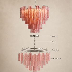 JYLIGHTING French Luxury Murano Glass Chandelier Pendant Light