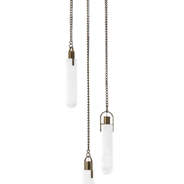 Flint 14-inch 3-Light LED Winter Brass Multi-Pendant Light
