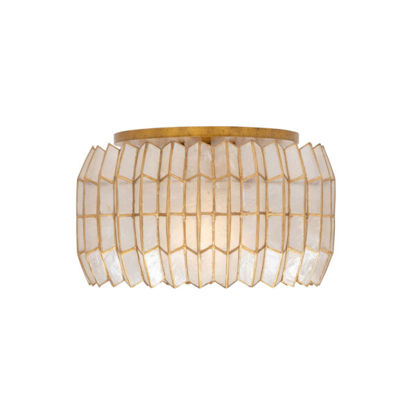 Fractal Oxidized Gold Leaf Wall Sconce