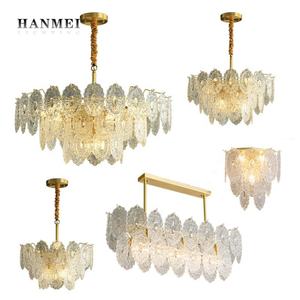 Nordic Brass Living Room Crystal Chandelier Luxury Modern