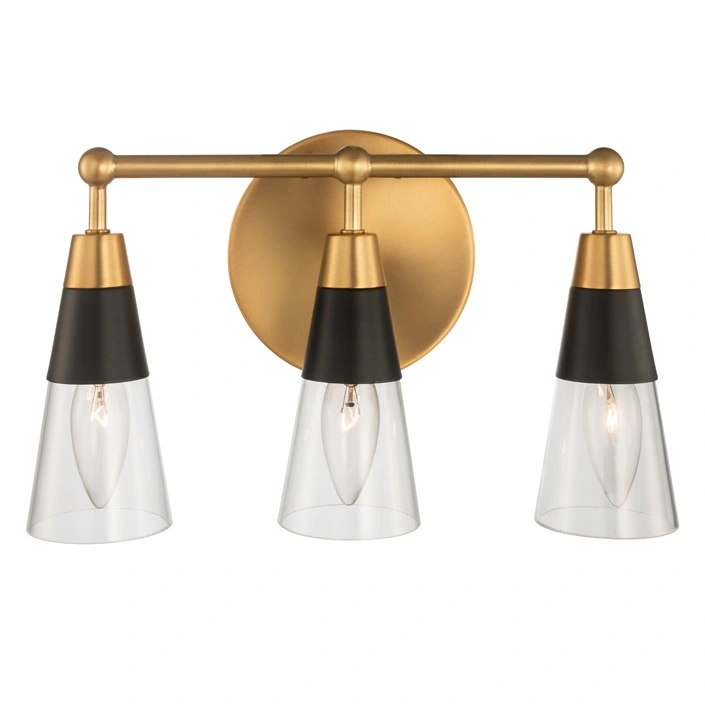 Ponti luxury bath wall sconces providing vanity illumination in modern bath suite