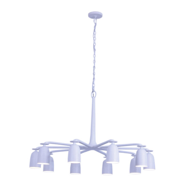 Gabardine 42-in 10 Light Matt White Chandelier