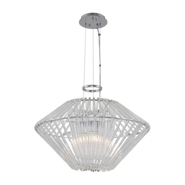 Taza 22-in 3 Light Polished Chrome Chandelier