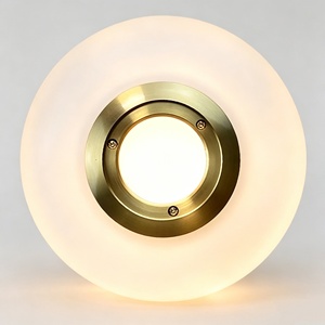 Customize Height Hand Blown Opal White Glass Sphere Pendant Lamp